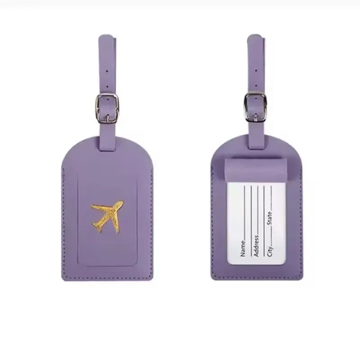 Étiquette bagage cuir