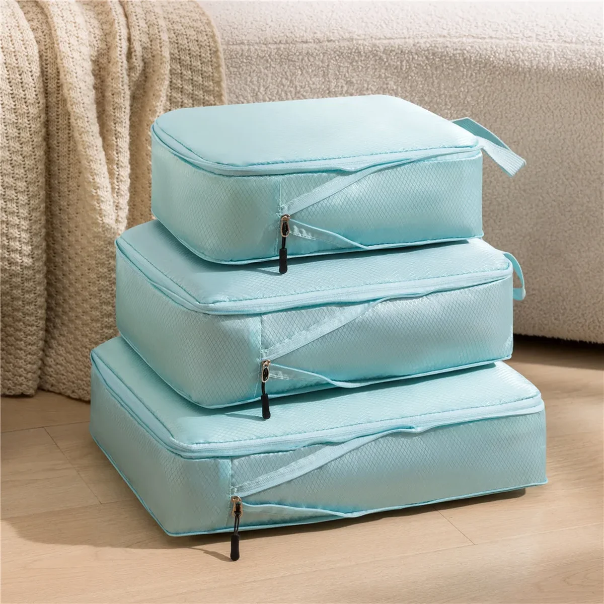 Organisateurs de valise compressibles, lot de 3
