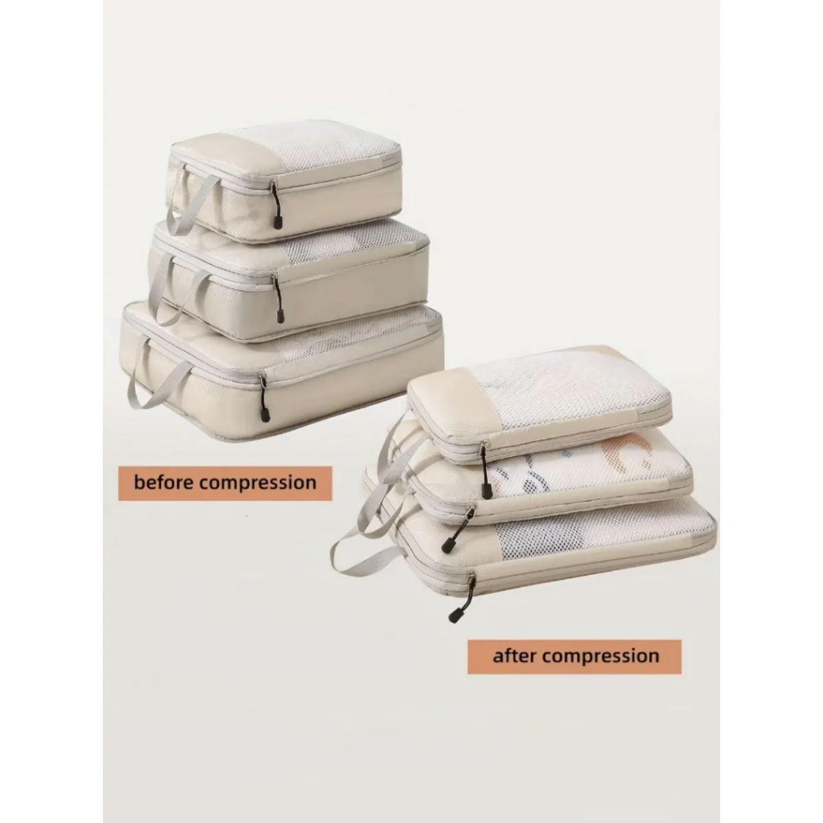Organisateurs de valise nylon, lot de 3