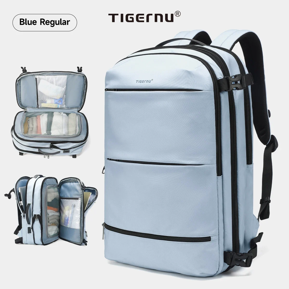 Sac à dos extensible 27 à 37 L compression sous vide