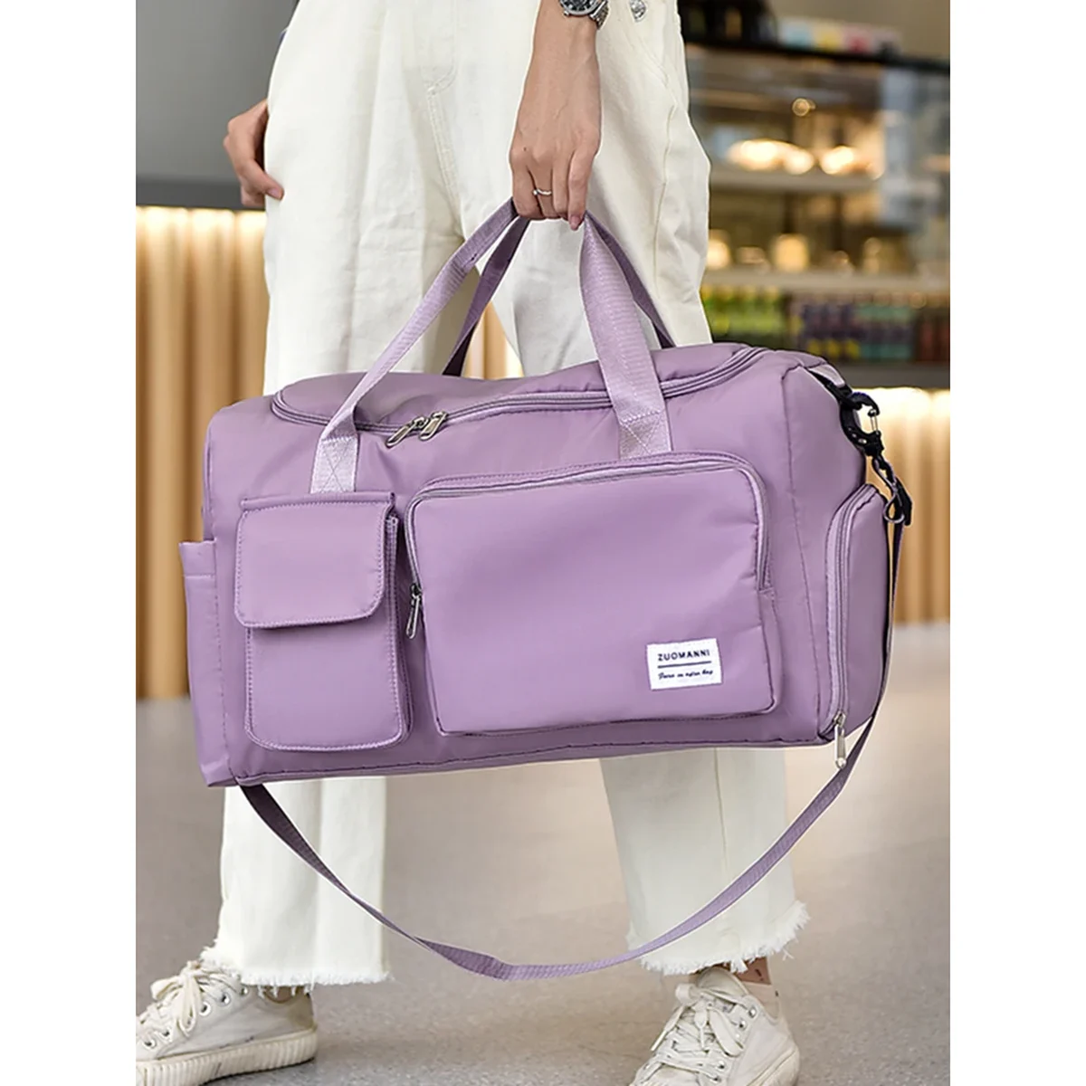 Sac week-end grande capacité, compartiment chaussures